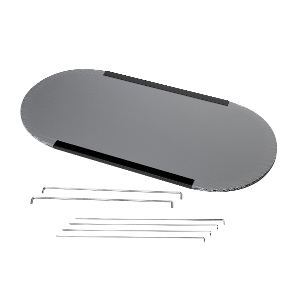 Mitteleinlage für Lamellentheke oval