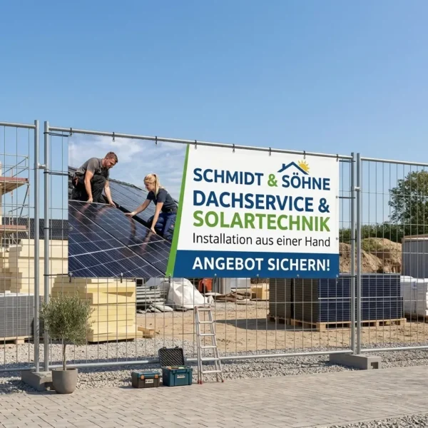 Bauzaunbanner im festen Format 340 x 173 cm