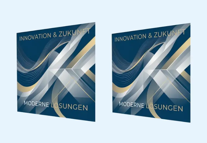Vorder- und Rückseite bedruckt