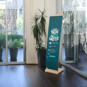 Bannerdisplay mit Magnet-System - Velo Vista – Nachhaltiges Holz